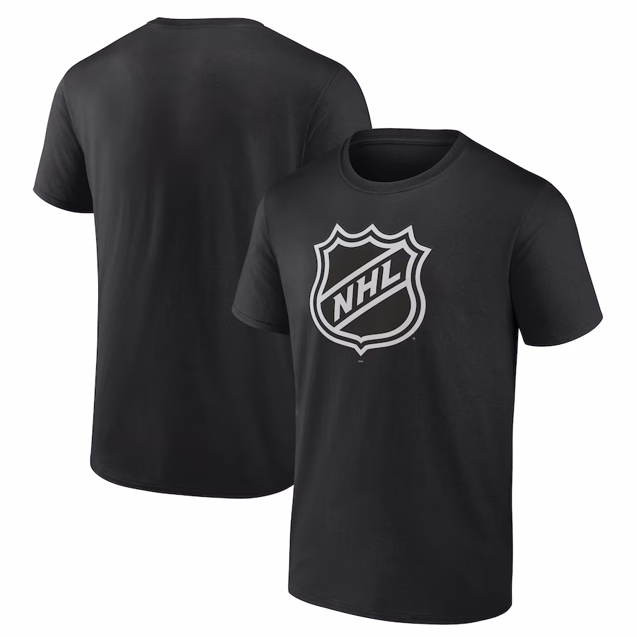 Men's Black NHL Shield Logo T-Shirt - Jersey