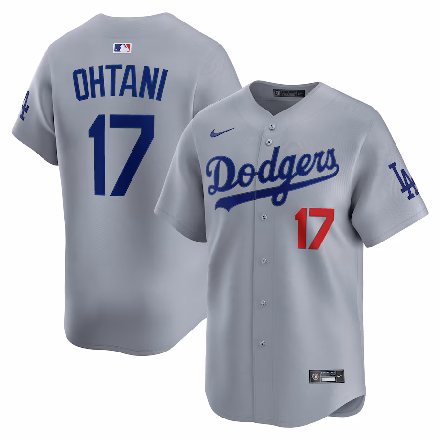 Men's Los Angeles Dodgers Shohei Ohtani Nike Gray Road Alternate - Jersey