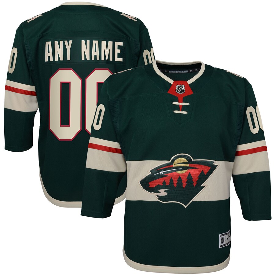 Youth Minnesota Wild Green Home Premier Custom Jersey - Jersey