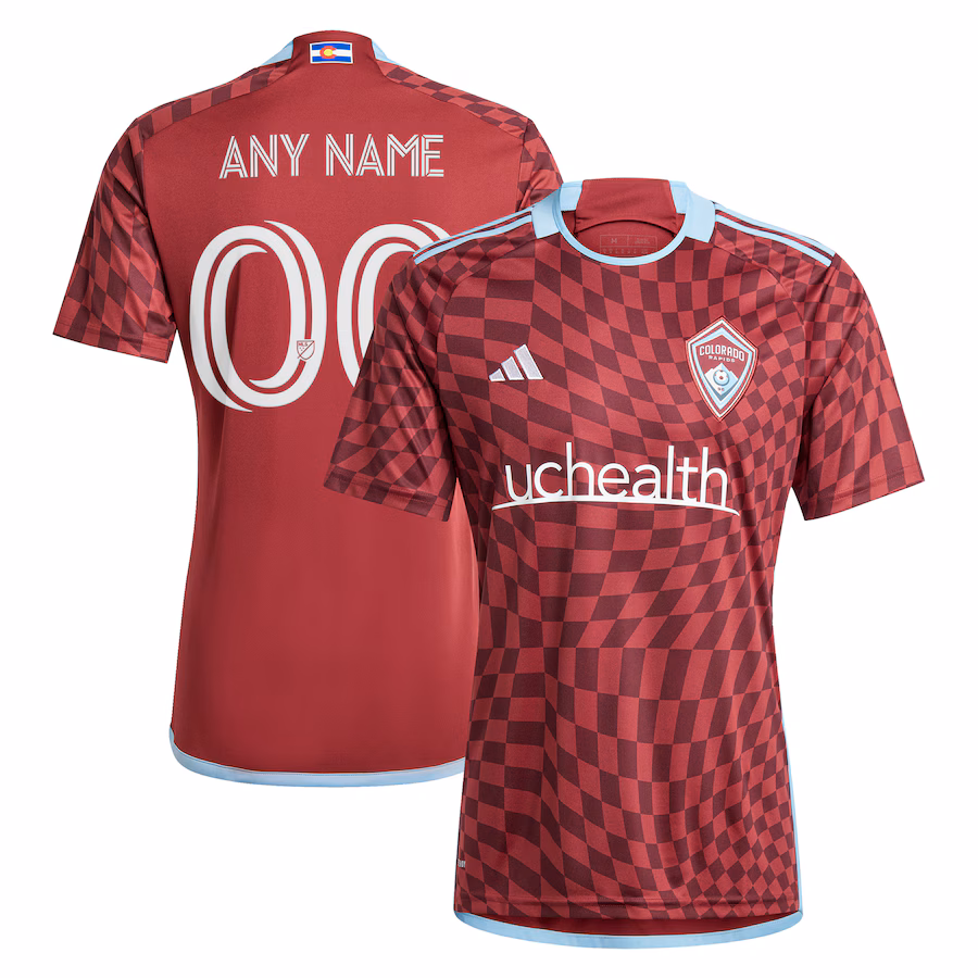 Men's Colorado Rapids  adidas Burgundy 2024 One Flag Kit Replica Custom Jersey - Jersey