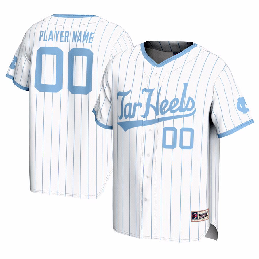 North Carolina Tar Heels GameDay Greats Youth NIL Pick-A-Player Lightweight Baseball Jersey - White - Jersey