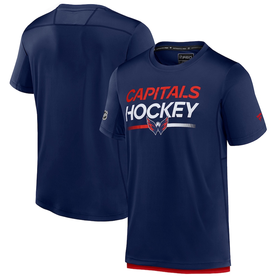 Men's Washington Capitals Fanatics Navy Tech T-Shirt - Jersey