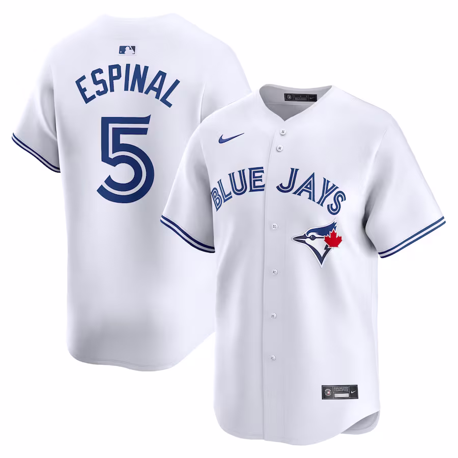 Men's Toronto Blue Jays Santiago Espinal Nike White Home Limited Player Jersey - Jersey