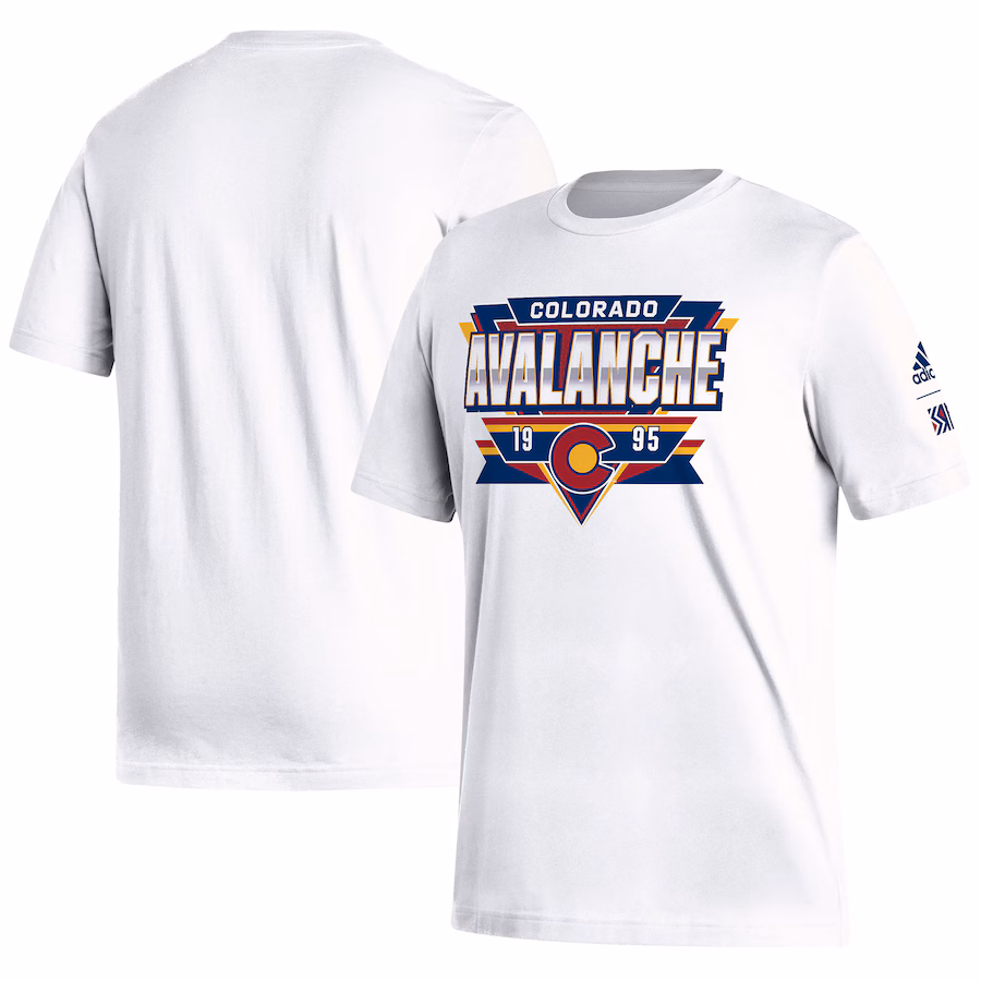 Men's Colorado Avalanche adidas White Reverse Retro 2.0 Fresh Playmaker T-Shirt - Jersey