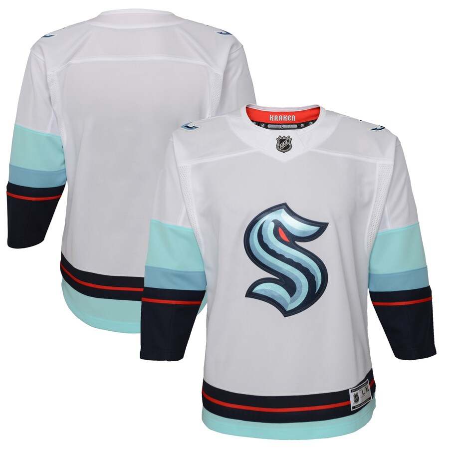 Youth Seattle Kraken White Away Premier Jersey - Jersey