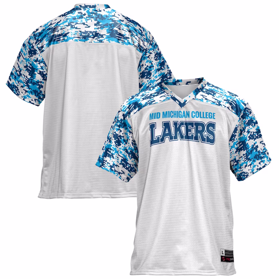 Mid Michigan College GameDay Greats Youth  Football Jersey - White - Jersey