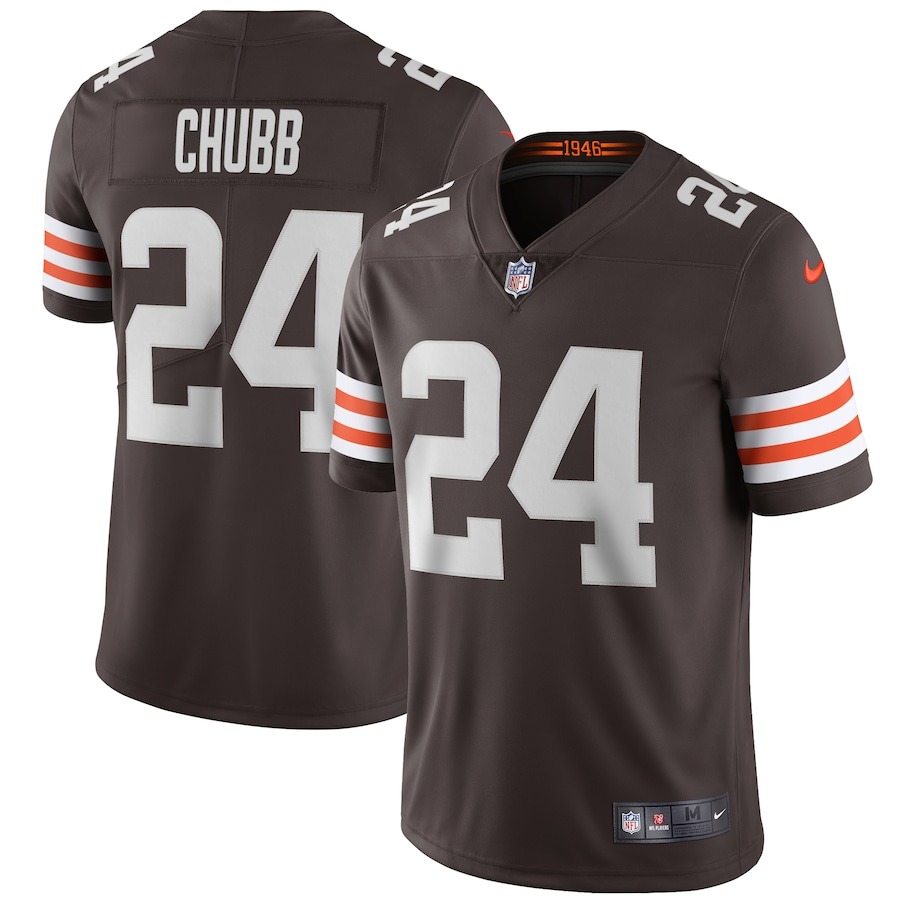 Men's Cleveland Browns Nick Chubb Nike Brown Vapor Limited Jersey - Jersey