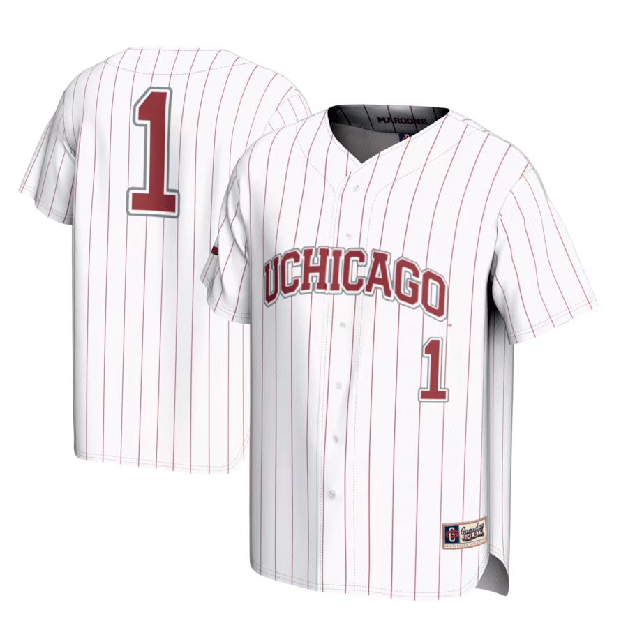 Youth GameDay Greats #1 White UChicago Maroons Lightweight Baseball Fashion Jersey - Jersey