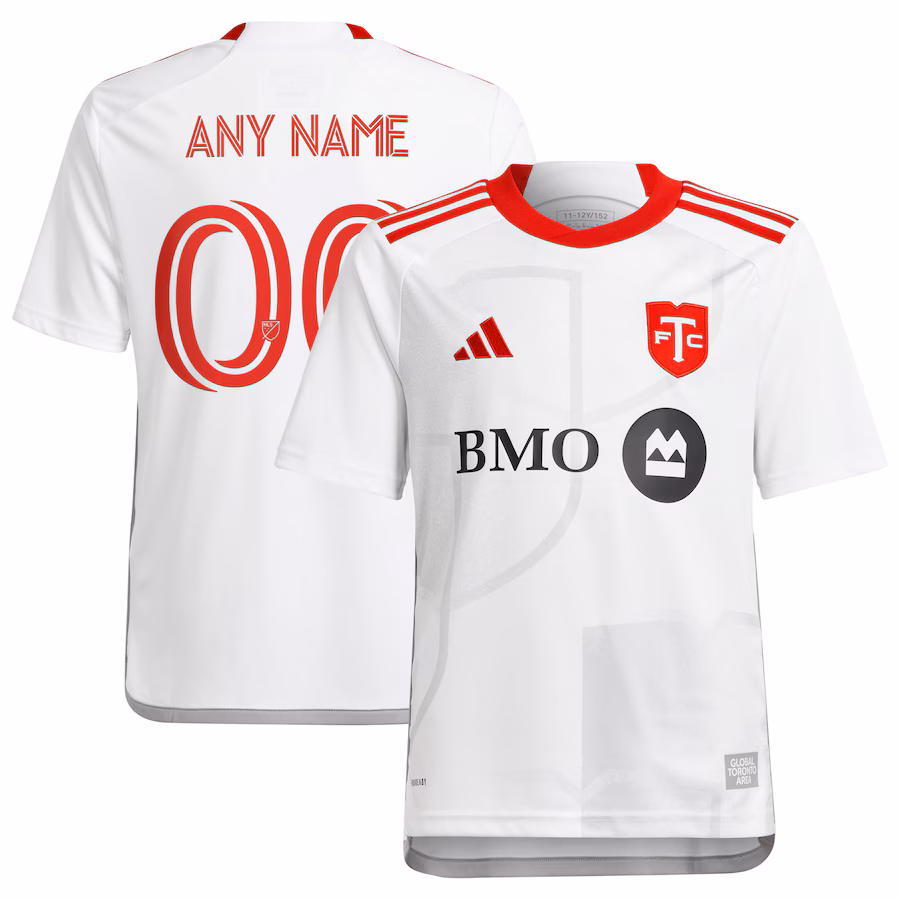 Youth Toronto FC  adidas White 2024 GTA Kit Replica Custom Jersey - Jersey