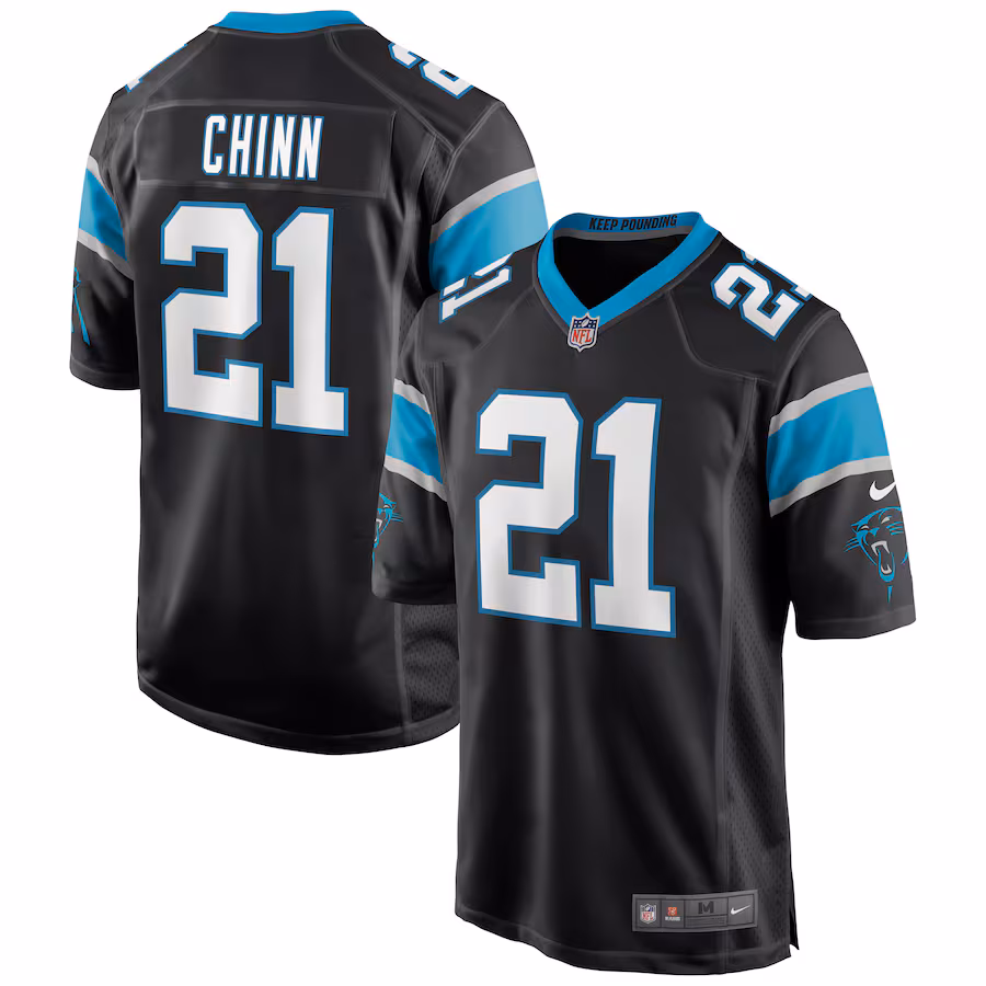 Men's Carolina Panthers Jeremy Chinn Nike Black Game Jersey - Jersey