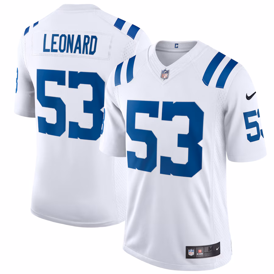 Men's Indianapolis Colts Shaquille Leonard Nike White Vapor Limited Jersey - Jersey