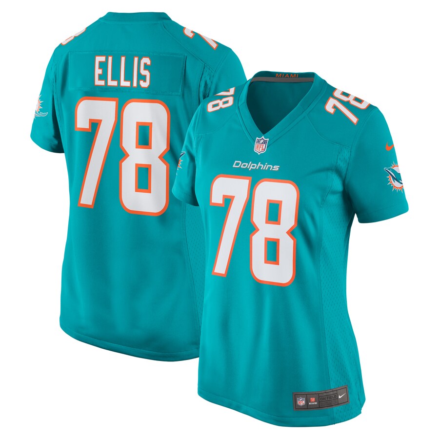 Women's Miami Dolphins Justin Ellis Nike  Aqua  Game Jersey - Jersey