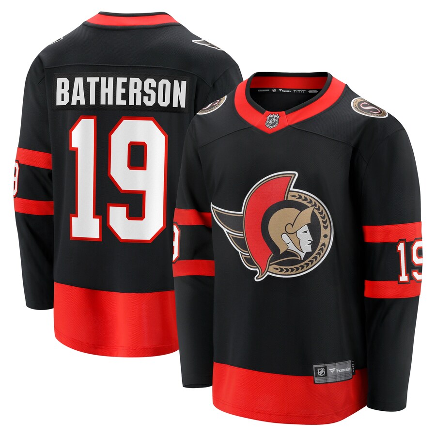 Men's Ottawa Senators Drake Batherson Fanatics Branded Black Home Breakaway Jersey - Jersey