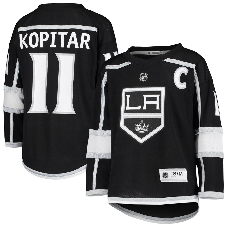 Youth Los Angeles Kings Anze Kopitar Black Home Replica Player Jersey - Jersey