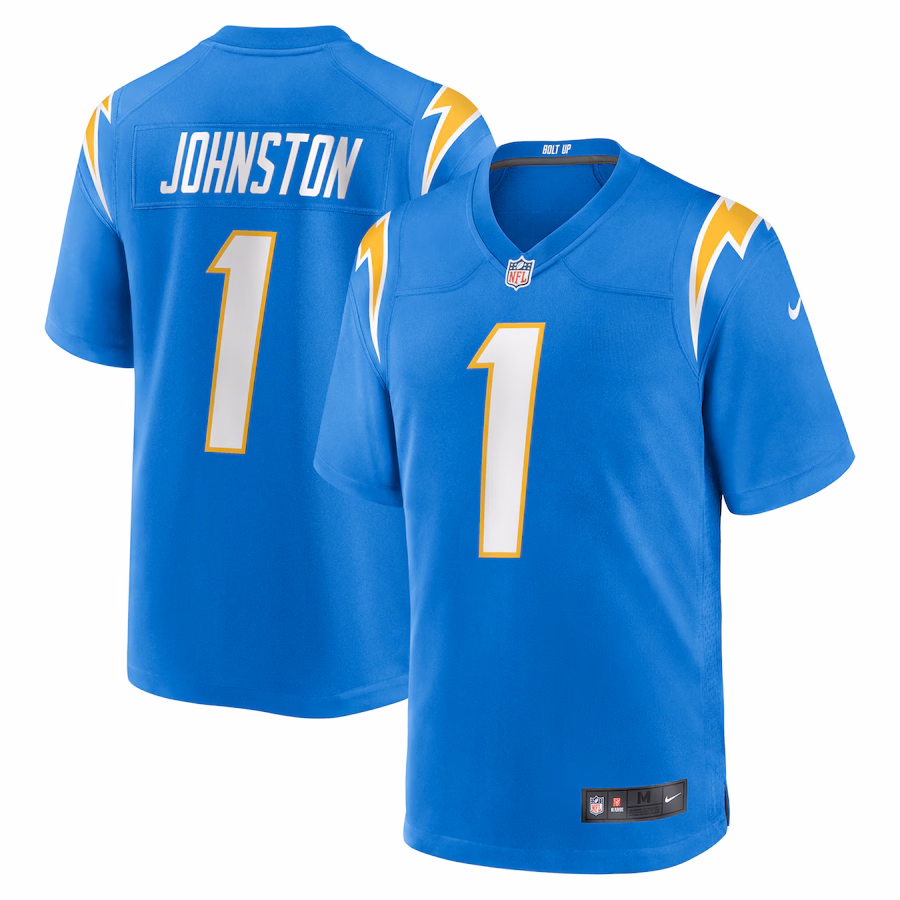 Men's Los Angeles Chargers Quentin Johnston Nike Powder Blue Game Player Jersey - Jersey
