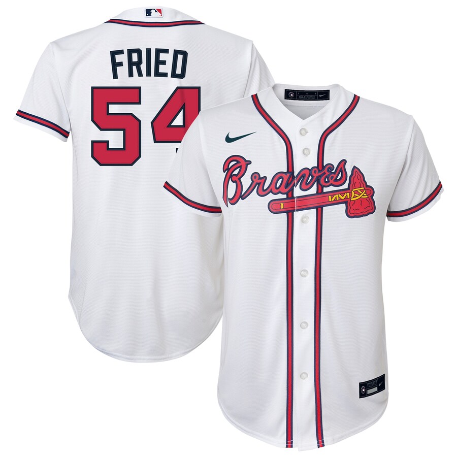 Youth Atlanta Braves Max Fried Nike White Alternate Replica Player Jersey - Jersey