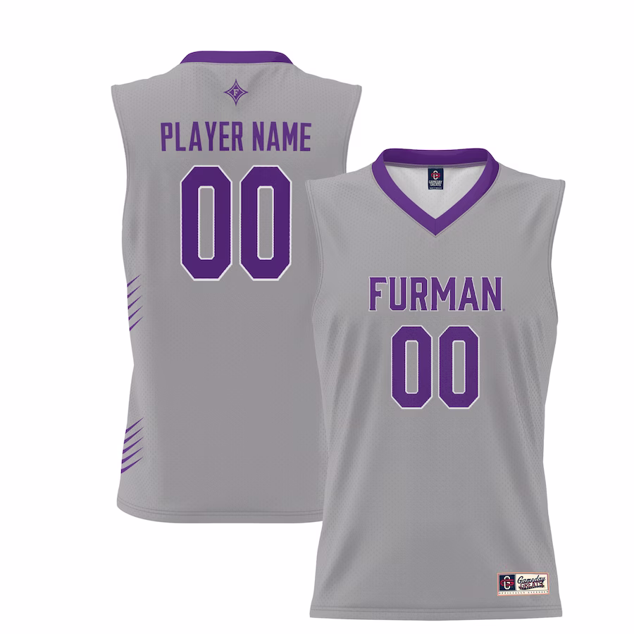 Furman Paladins GameDay Greats Unisex NIL Pick-A-Player Lightweight Men's Basketball Jersey - Gray - Jersey