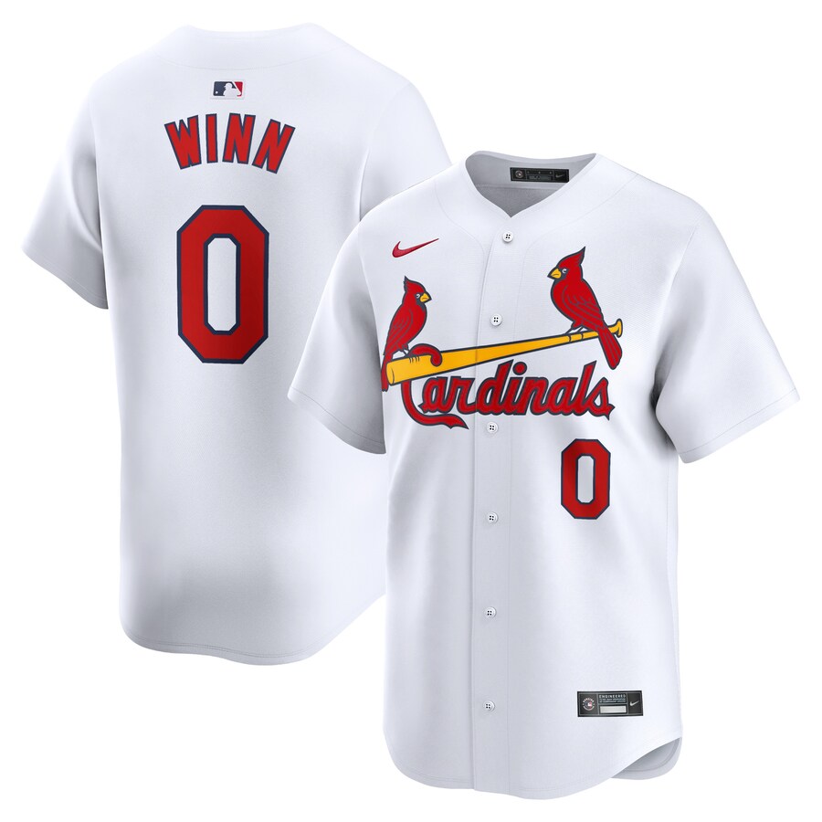 Men's St. Louis Cardinals Masyn Winn Nike White Home Limited Player Jersey - Jersey