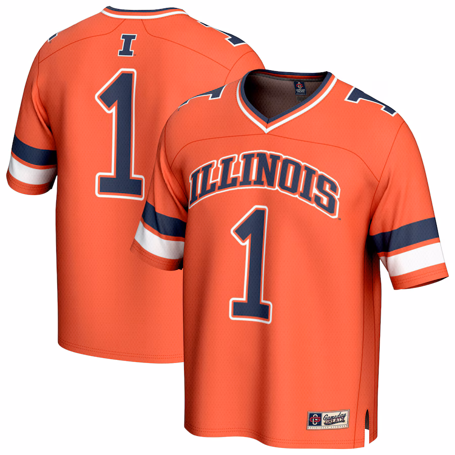 Youth GameDay Greats #1 Orange Illinois Fighting Illini Collegiate Football Fashion Jersey - Jersey