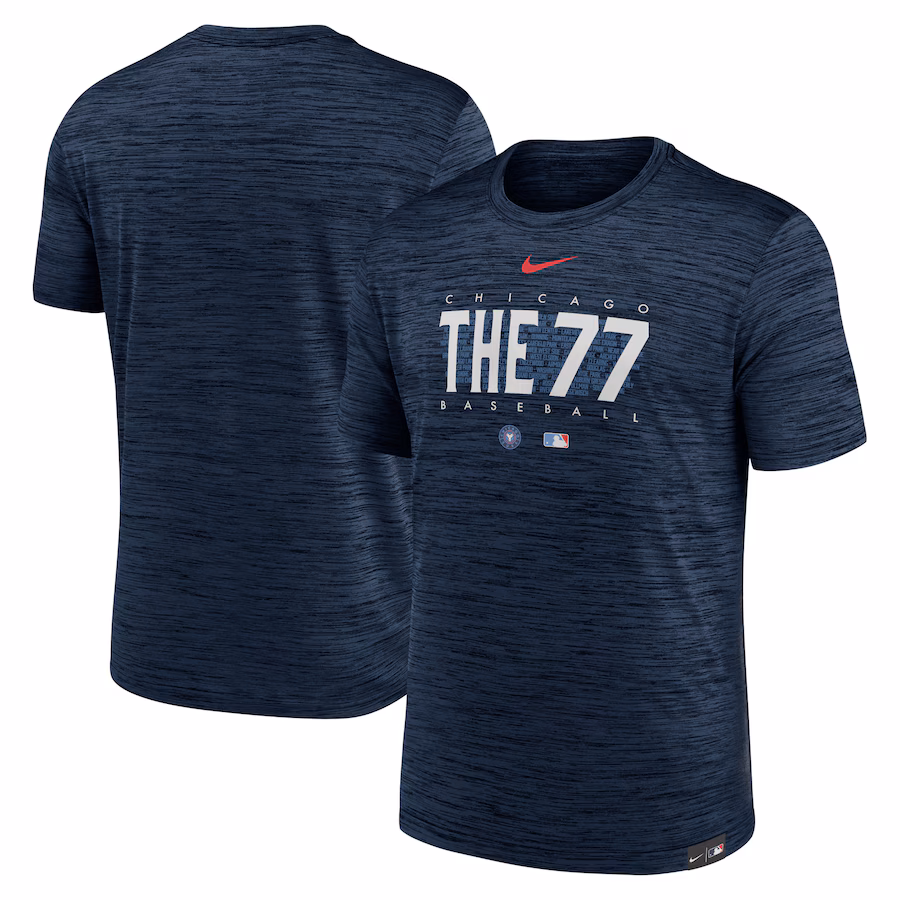Men's Chicago Cubs Nike Navy City Connect Velocity Practice Performance T-Shirt - Jersey