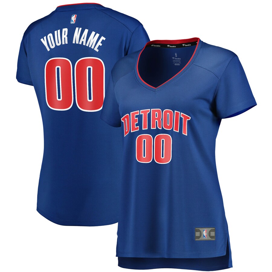 Women's Detroit Pistons Fanatics Royal Fast Break Custom Jersey - Icon Edition - Jersey