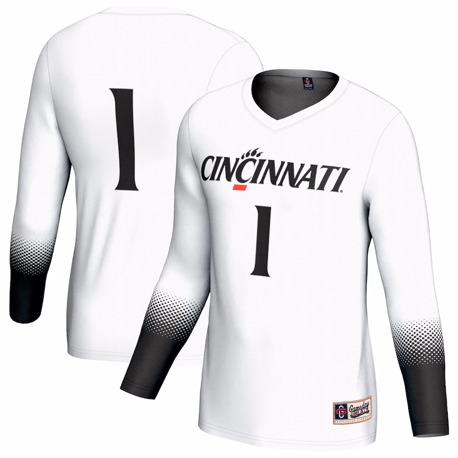 Youth GameDay Greats #1 White Cincinnati Bearcats Lightweight Collegiate Volleyball Fashion Jersey - Jersey
