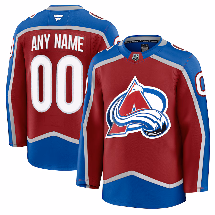 Men's Colorado Avalanche Fanatics Burgundy Home Premium Custom Jersey - Jersey