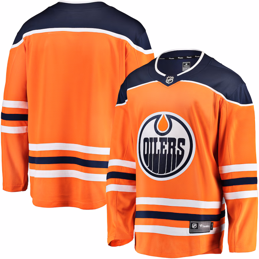 Men's Edmonton Oilers Fanatics Orange Breakaway Home Jersey - Jersey