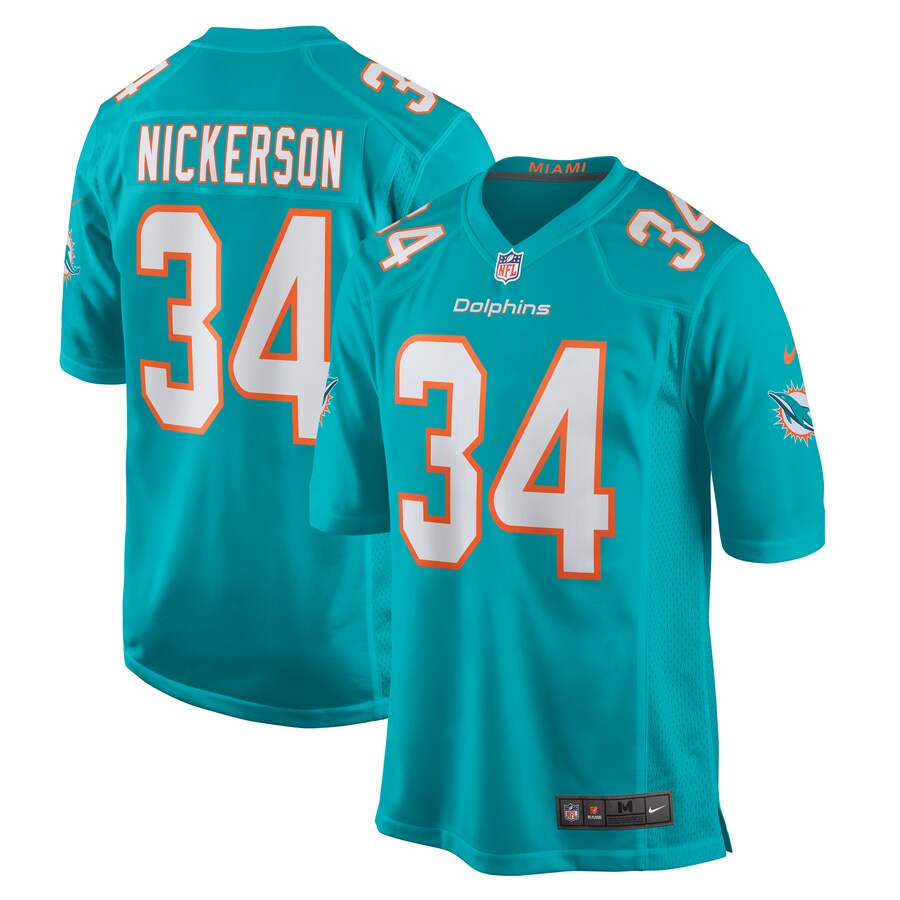 Men's Miami Dolphins Parry Nickerson Nike  Aqua Team Game Jersey - Jersey