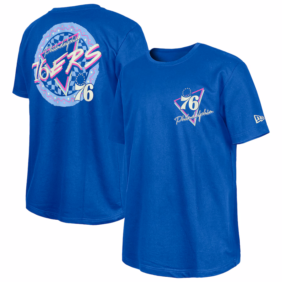 Philadelphia 76ers  New Era Blue Glow-in-the-Dark T-Shirt - Jersey
