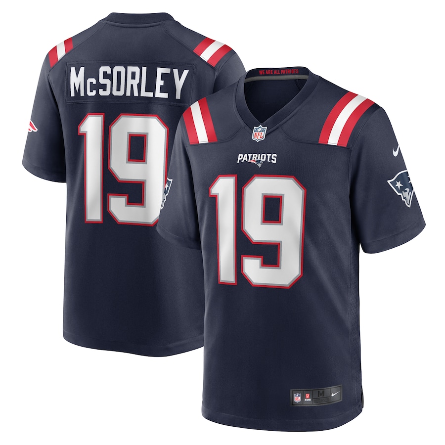 Men's New England Patriots Trace McSorley Nike Navy Game Player Jersey - Jersey