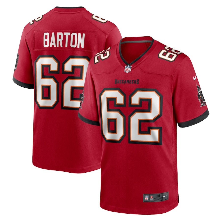 Men's Graham Barton Pick No. 26 Nike Red 2024 NFL Draft First Round Pick Player Game Jersey - Jersey