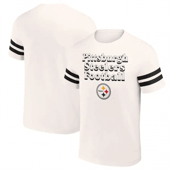 Men's Pittsburgh Steelers Cream X Darius Rucker Collection Vintage T Shirt - Jersey