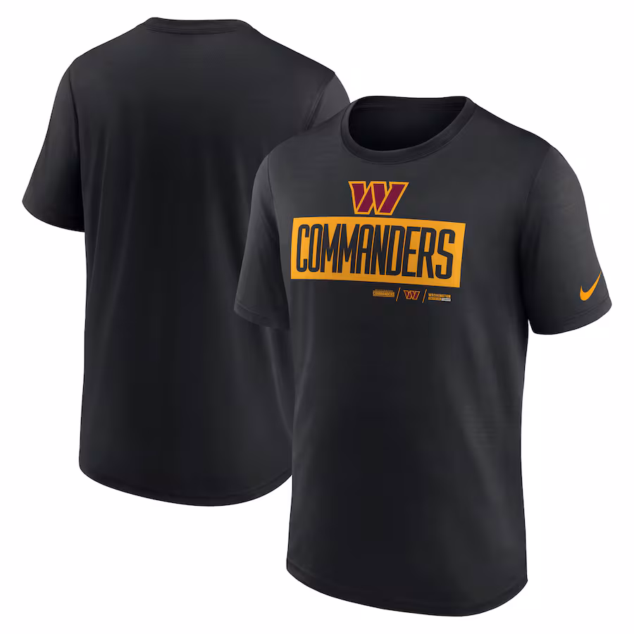 Men's Washington Commanders Nike Black Exceed Performance T-Shirt - Jersey