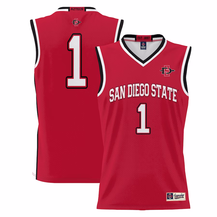 #1 San Diego State Aztecs GameDay Greats Youth Lightweight Basketball Jersey - Scarlet - Jersey