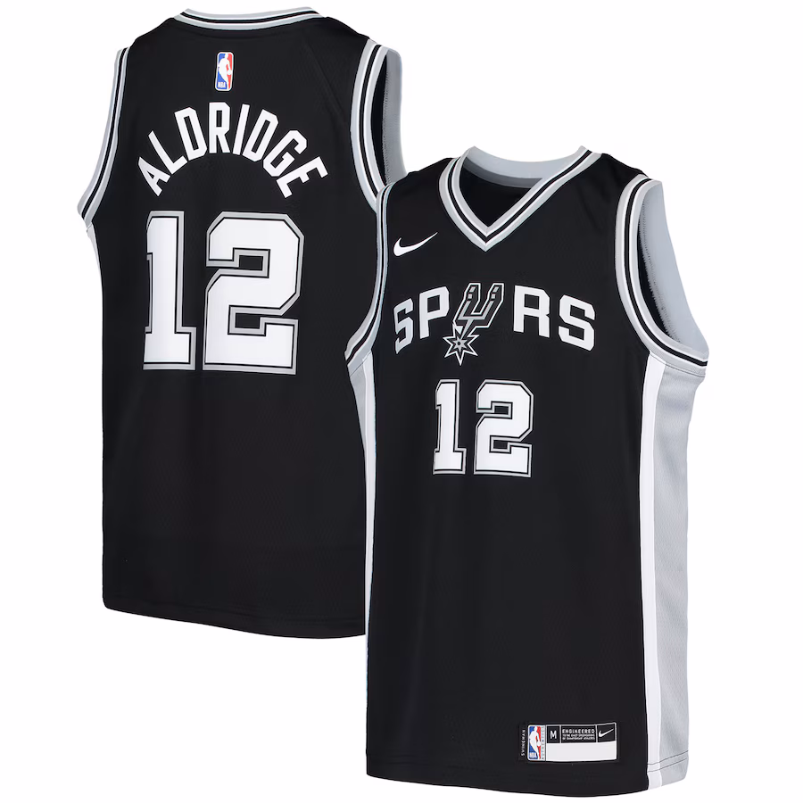 Youth San Antonio Spurs LaMarcus Aldridge Nike Black Swingman Jersey - Icon Edition - Jersey