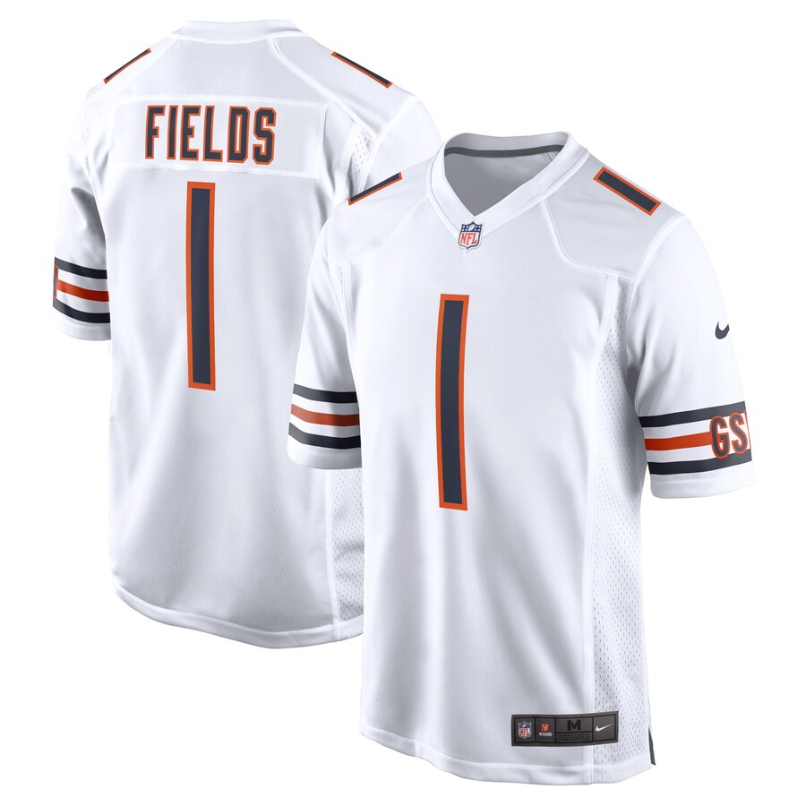 Youth Chicago Bears Justin Fields Nike White Game Jersey - Jersey
