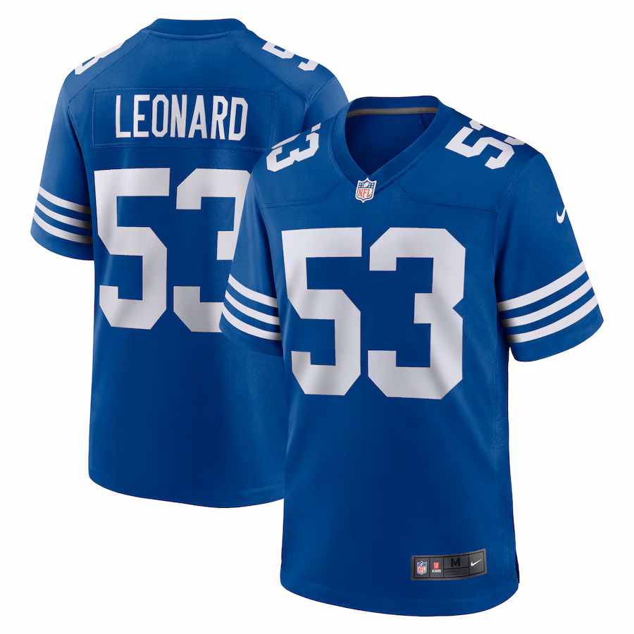 Men's Indianapolis Colts Shaquille Leonard Nike Royal Alternate Game Jersey - Jersey