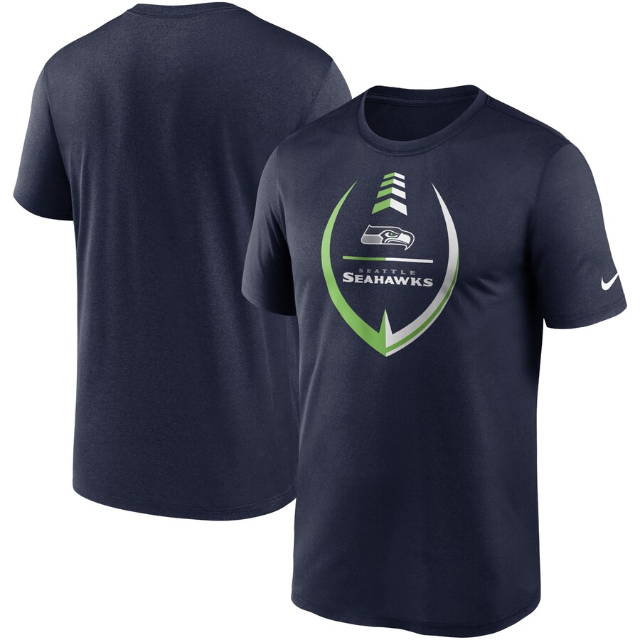 Men's Seattle Seahawks Nike College Navy Icon Legend Performance T-Shirt - Jersey