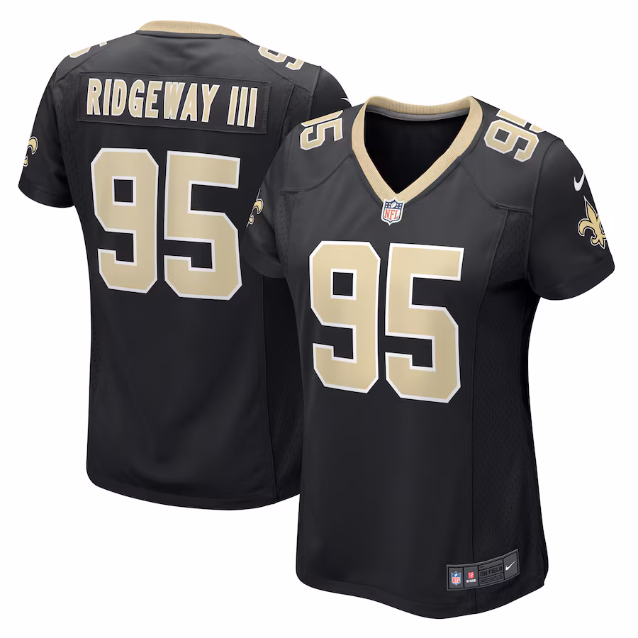 Women's New Orleans Saints John Ridgeway III Nike Black Game Jersey - Jersey