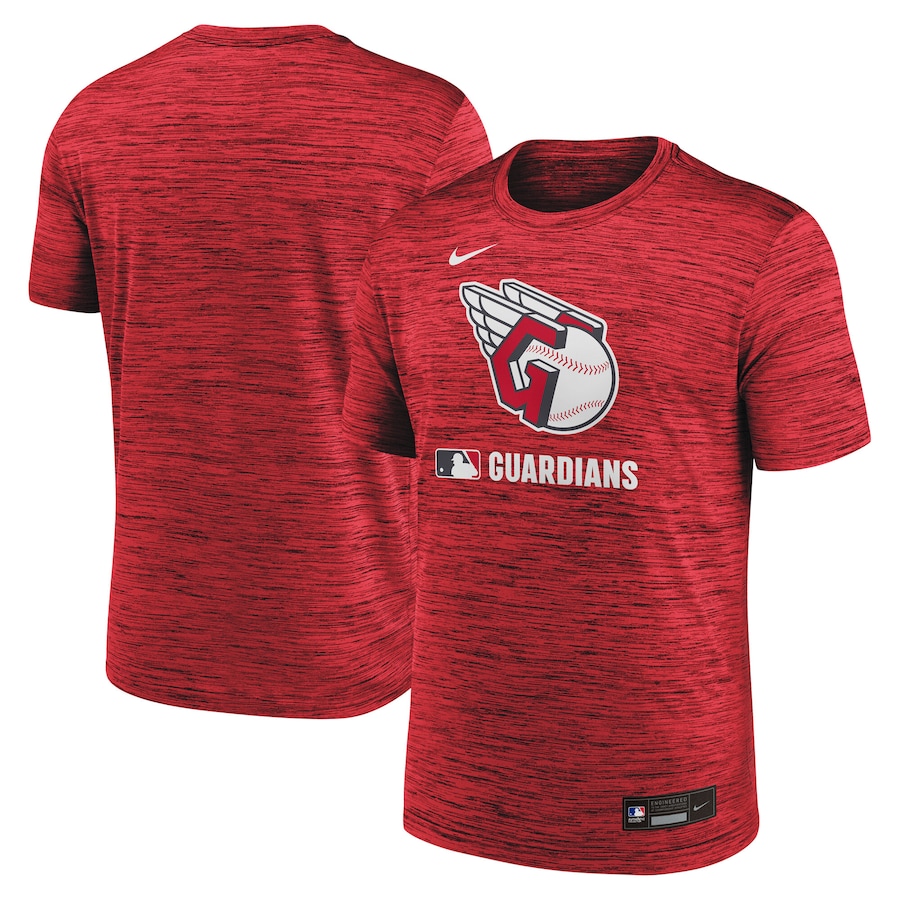 Men's Cleveland Guardians Nike Red Authentic Collection Velocity Performance Practice T-Shirt - Jersey