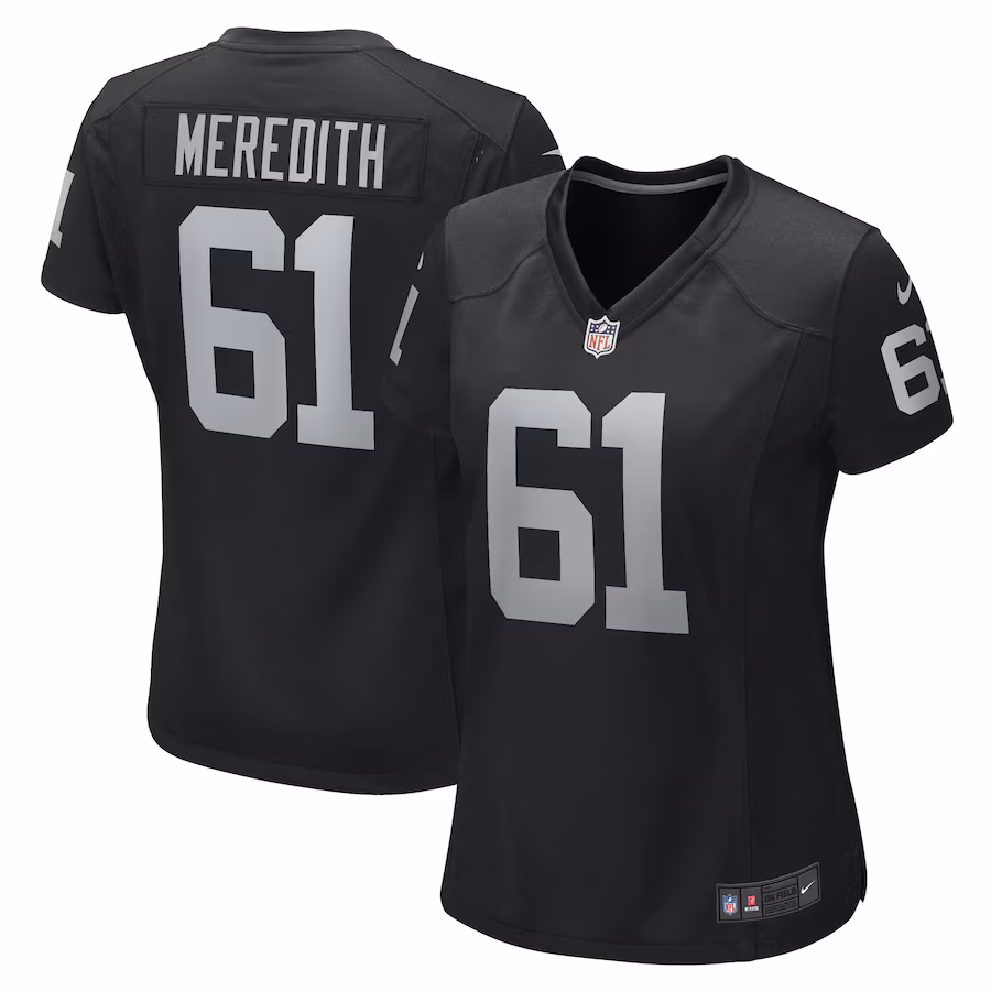 Women's Las Vegas Raiders Jordan Meredith Nike Black Game Player Jersey - Jersey