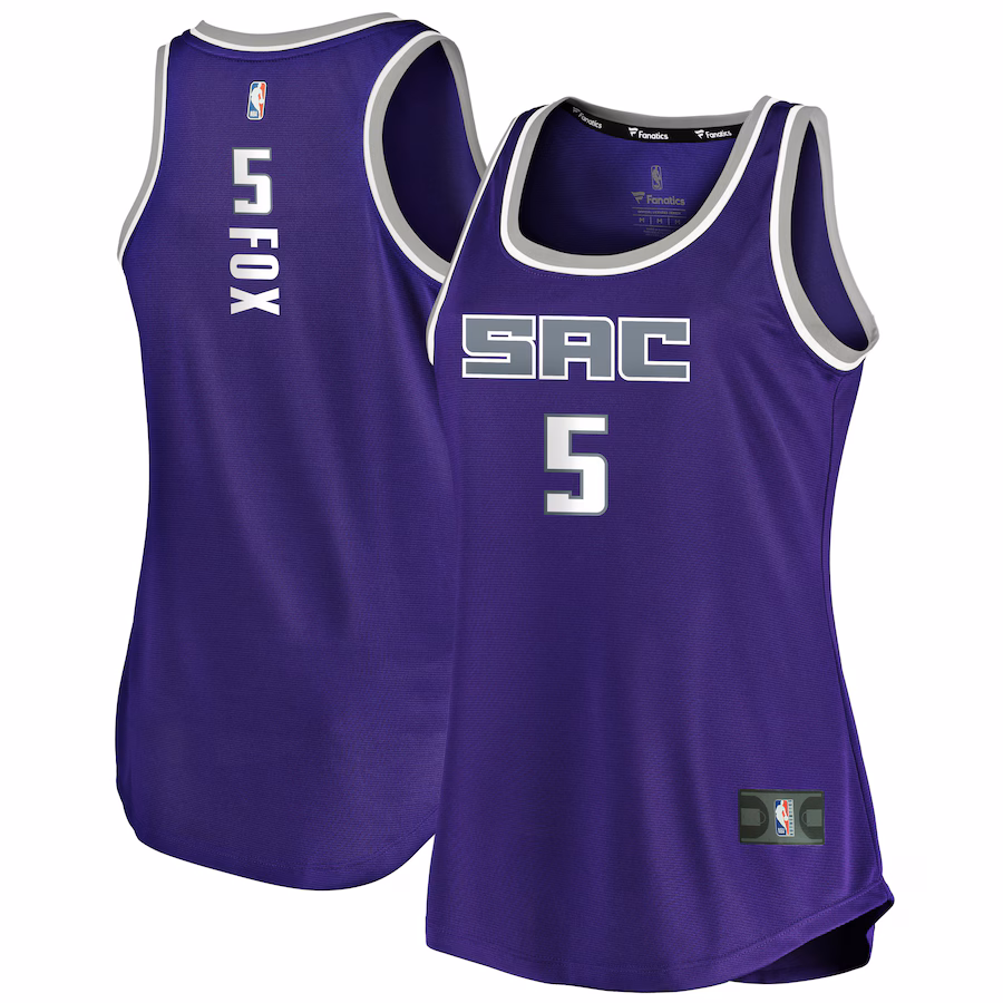 Women's Sacramento Kings De'Aaron Fox Fanatics Purple Fast Break Tank Jersey - Icon Edition - Jersey