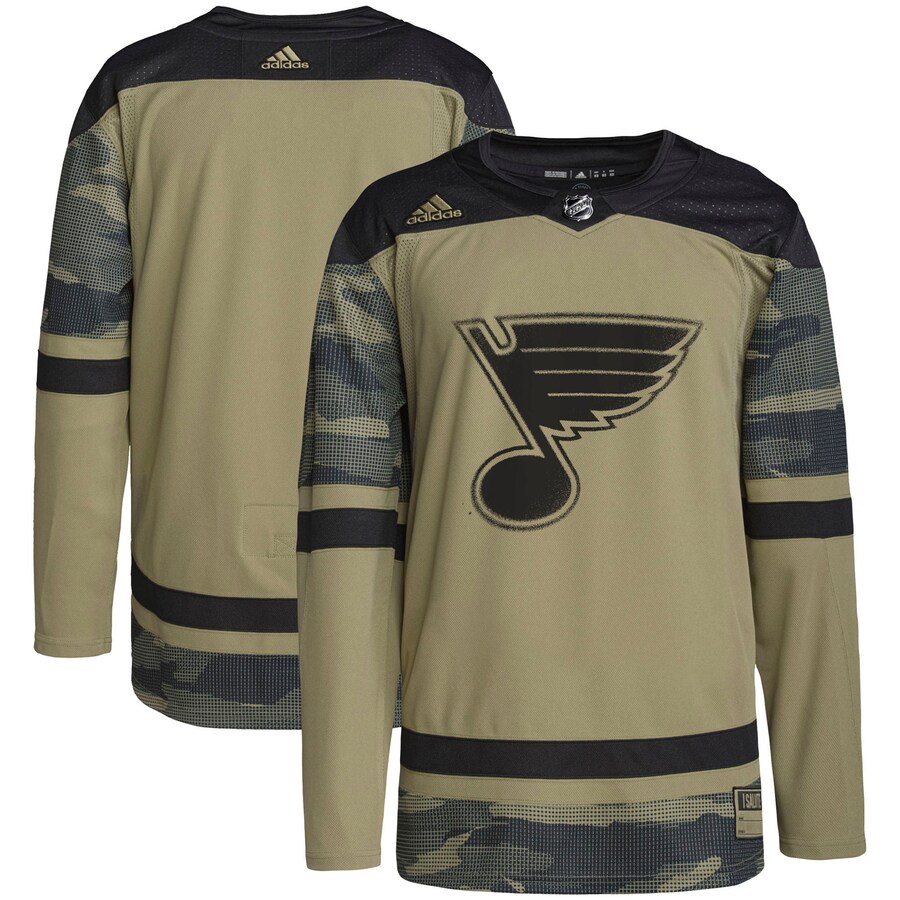 Men's St. Louis Blues adidas Camo Military Appreciation Team Authentic Practice Jersey - Jersey