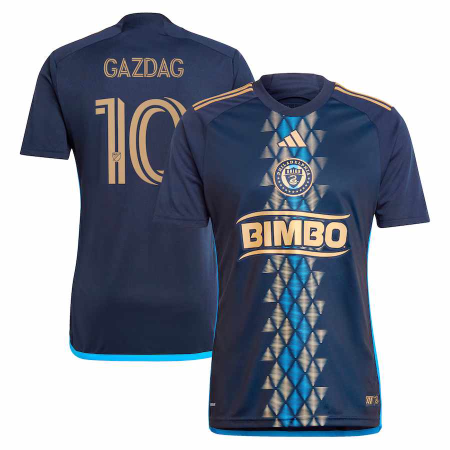 Men's Philadelphia Union Daniel Gazdag adidas Navy 2024 The XV Kit Replica Player Jersey - Jersey