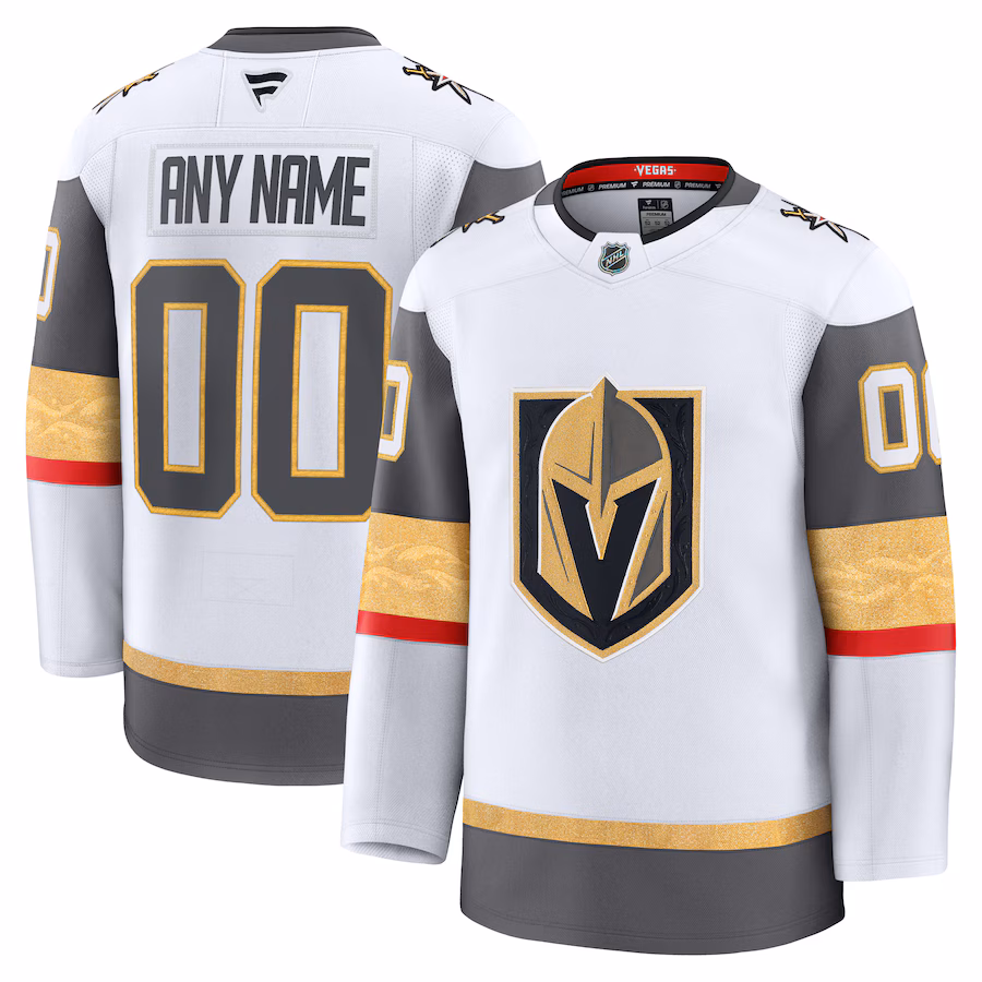 Men's Vegas Golden Knights Fanatics White Away Premium Custom Jersey - Jersey