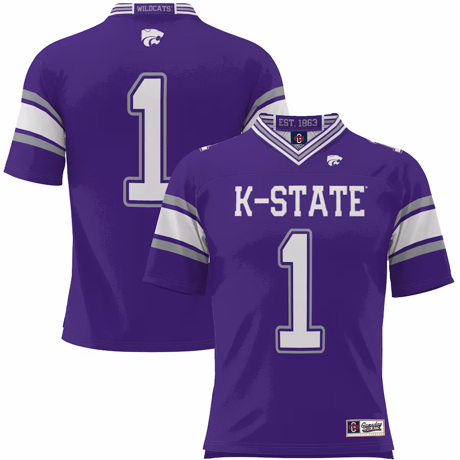 #1 Kansas State Wildcats GameDay Greats Youth Endzone Football Jersey - Purple - Jersey