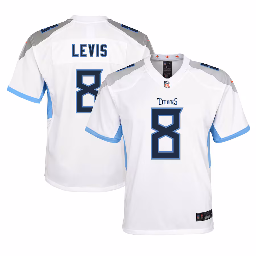 Youth Tennessee Titans Will Levis Nike White Player Game Jersey - Jersey
