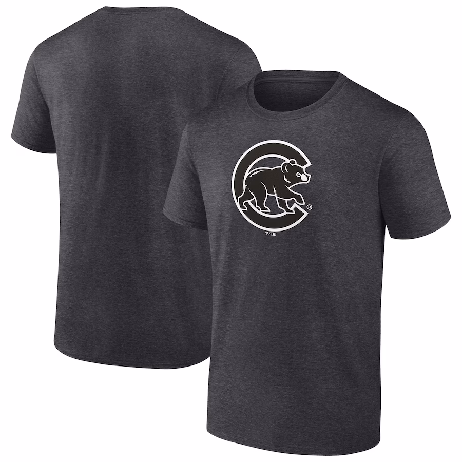 Men's Chicago Cubs Charcoal Monochrome T-Shirt - Jersey
