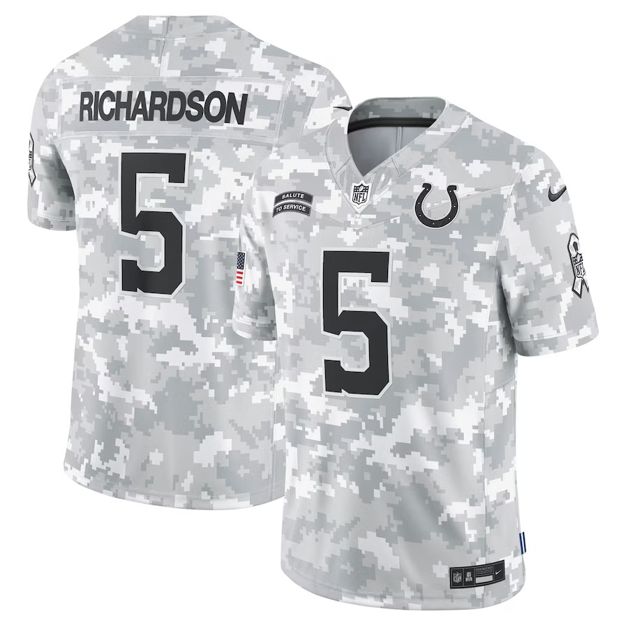 Men's Indianapolis Colts Anthony Richardson Nike Arctic Camo 2024 Salute to Service Limited Jersey - Jersey